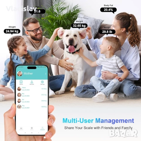 Везна Healthkeep 180кг 13 измервания, снимка 4 - Електронни везни - 52264972