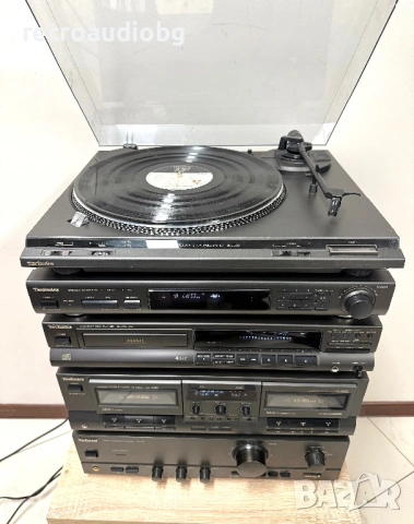🔊Ретро аудио система - сет TECHNICS - усилвател, сд плеър, двукасетъчен дек, тунер и грамофон🔊, снимка 4 - Аудиосистеми - 53054494