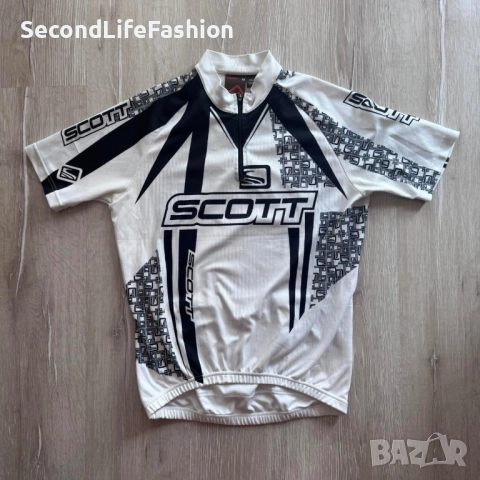 Колоездачна тениска Scott бяла размер M, блуза