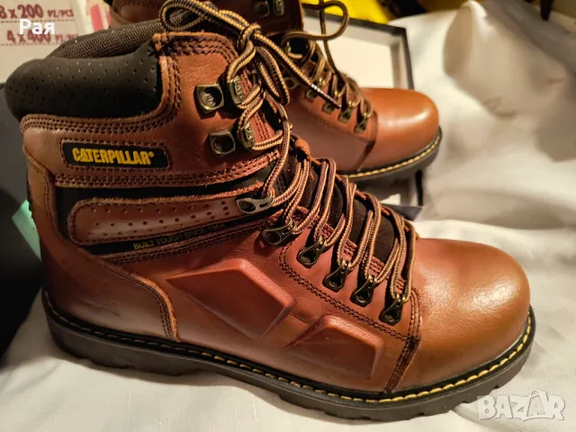 Мъжки боти от естествена кожа CAT №45 /  Caterpillar Work Boots, снимка 6 - Мъжки ботуши - 47120917