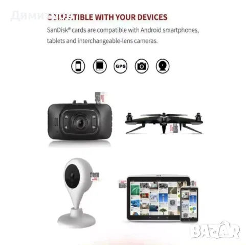 SD memory  Карта памет Sandisk Ultra 128GB, снимка 10 - Карти памет - 49994148