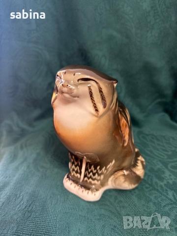 Статуетка „Дива котка“ (Манул). ЛФЗ „Ломоносов“