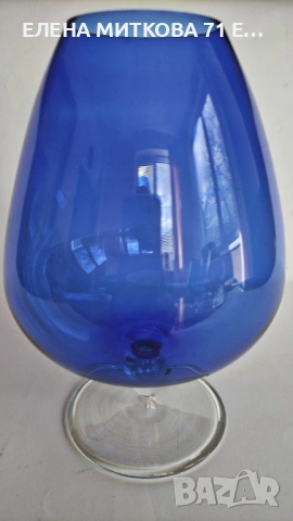 Големи чаши от цветно ръчно издухано стъкло, снимка 2 - Чаши - 53635259