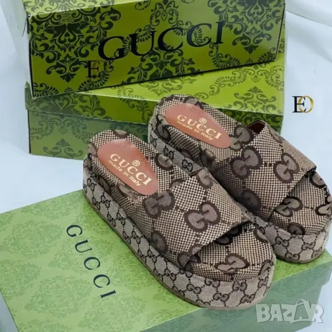 дамски чехли gucci , снимка 4 - Чехли - 46929929