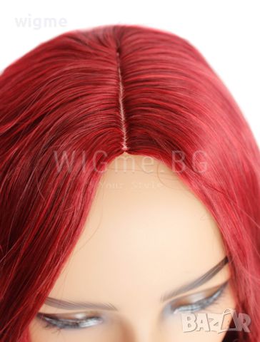 Дълга къдрава светлочервена перука Мишел, снимка 3 - Аксесоари за коса - 24901033