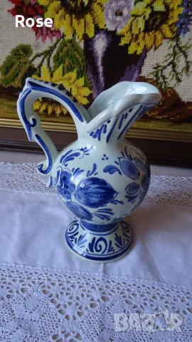 Кани- вази стил Арт Деко delft blue Нolland hand painted                                            , снимка 7 - Вази - 46987468