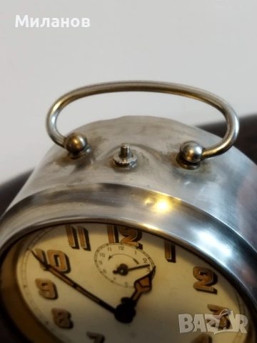 Стар френски будилник, настолен часовник, снимка 3 - Антикварни и старинни предмети - 53254177