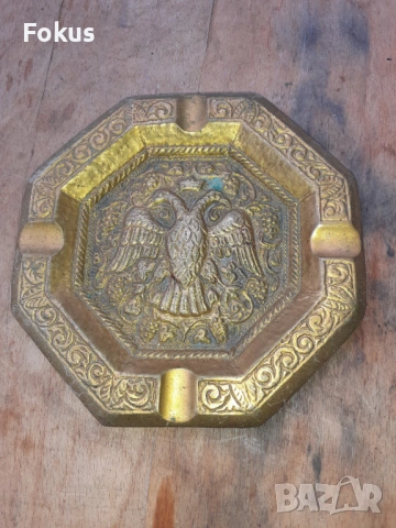 Пепелник бронз двуглав орел, снимка 4 - Антикварни и старинни предмети - 54257486