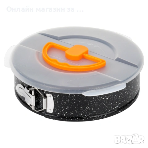 Форма за торта с подвижно дъно 24см и практичен капак за пренасяне и съхранение 279060, снимка 7 - Съдове за готвене - 53232009