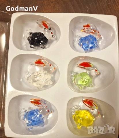 Колекционерски Мини Стъклени Фигурки – Кученца, Зайчета и Мишлета, снимка 2 - Други - 54093489