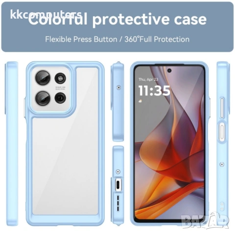 Motorola Moto G75 5G Colorful TPU Калъф и Протектор, снимка 3 - Калъфи, кейсове - 53234562