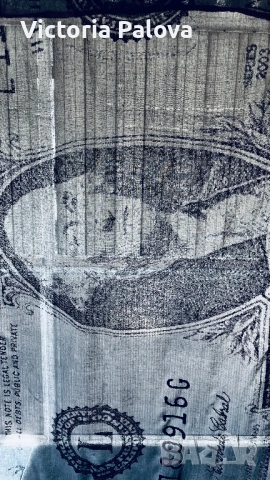 Дизайнерски шал MIMIC Copenhagen – 200×110 см, ефектен долар принт, красиво драпиране, снимка 3 - Шалове - 53871752