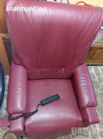 Кожен електрически фотьойл - 290 лв , снимка 6 - Столове - 50711345