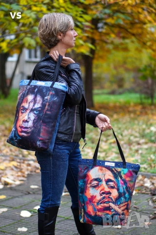 Дънкови цветни чанти LoVesy, снимка 2 - Чанти - 44139018