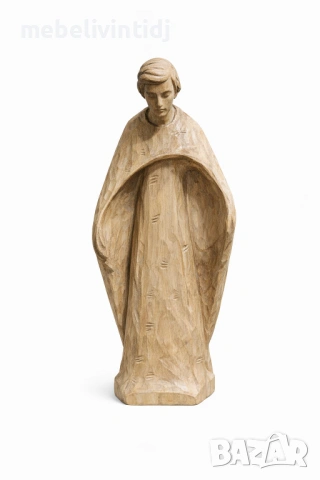 Ръчно резбована дървена фигура – Светото семейство, снимка 3 - Антикварни и старинни предмети - 53778731