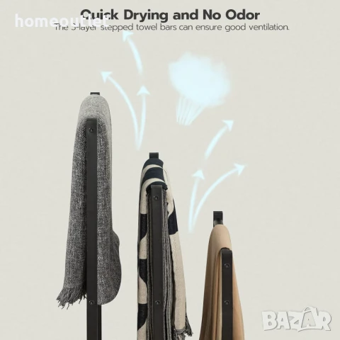 ПРОМОЦИЯ Свободностоящ държач за кърпи, одеала и др. BF03LB01, снимка 5 - Етажерки - 50970135