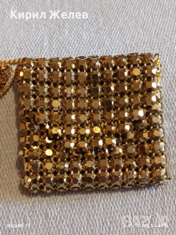 Колие pochette малка дамска чанта от златна мъниста разкошно 52249, снимка 2 - Колиета, медальони, синджири - 52492904
