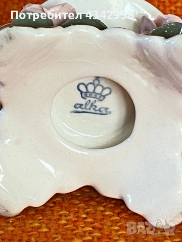 Alka. Germany.1950 г.Винтидж свещник с рози., снимка 6 - Антикварни и старинни предмети - 51691692