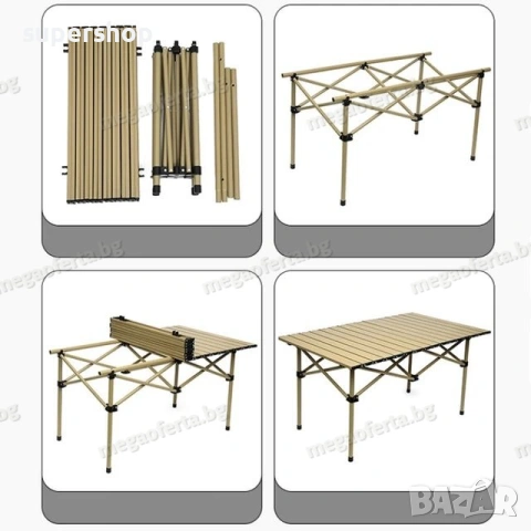 Преносима Сгъваема Масичка в Калъф за Пикник, Барбекю, Къмпинг , снимка 6 - Къмпинг мебели - 53929264