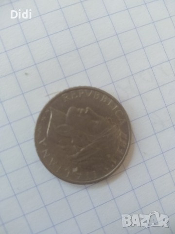 Монета Италия 100 лири, снимка 2 - Нумизматика и бонистика - 45001738