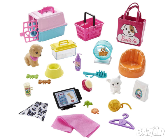 Кукла Barbie - Игрален комплект магазин за домашни любимци, снимка 4 - Кукли - 44958981