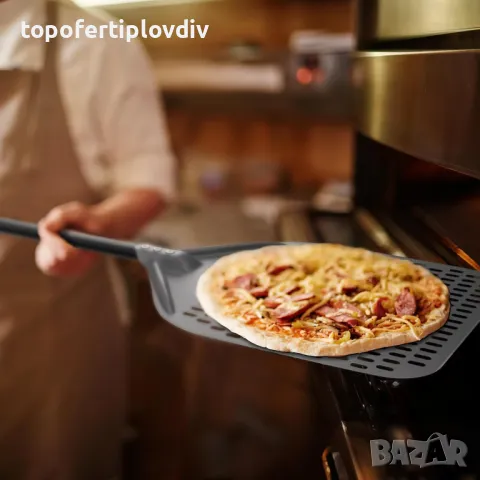 Шпатула за пица перфорирана G.a HOMEFAVOR Perforated Pizza Peel, 12 Inch, снимка 6 - Печки, фурни - 49721713