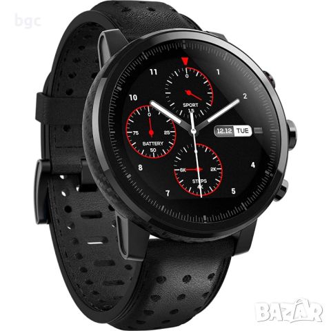 Часовник Smartwatch Xiaomi Amazfit Stratos 2S, Sapphire, Leather Black- 24 месеца гаранция, снимка 3 - Смарт гривни - 46455651