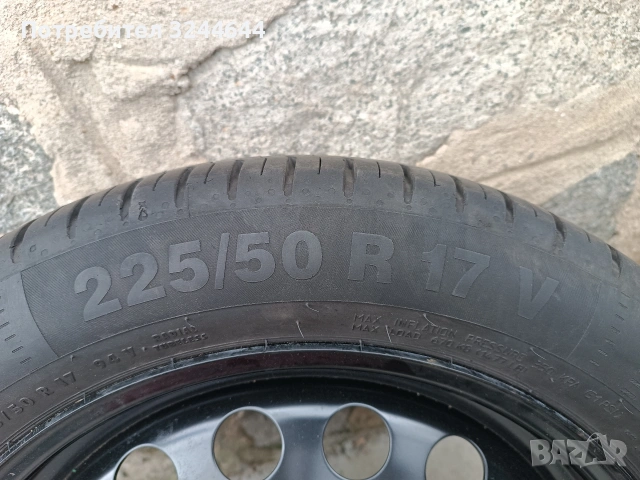 Резервна гума Опел Астра Инсигния 17 5х115 + инструменти , снимка 3 - Гуми и джанти - 54092150