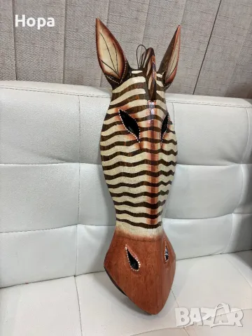 Маска за стена от дърво 50см., снимка 3 - Пана - 49774090