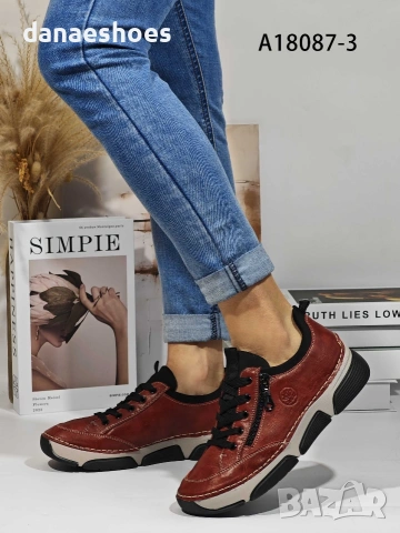 Дамски спортни обувки с връзки и цип , снимка 14 - Дамски ежедневни обувки - 53060085