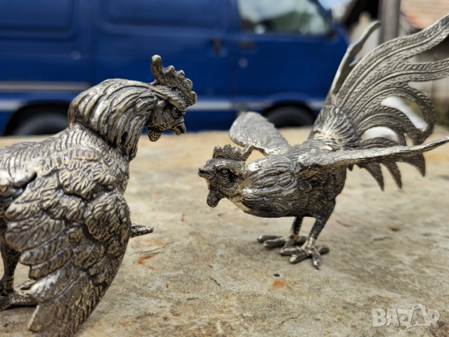 2-броя Бронзови Бойни Петли, снимка 5 - Декорация за дома - 52033419