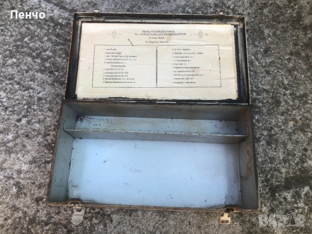 стара немска военна аптечка - WEHRMACHT - WWII - ОРИГИНАЛ, снимка 12 - Антикварни и старинни предмети - 51438644
