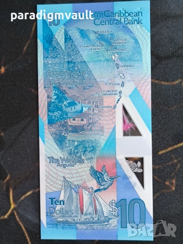 Банкнота - Източни Кариби - 10 долара UNC | 2019г., снимка 4 - Нумизматика и бонистика - 53746715