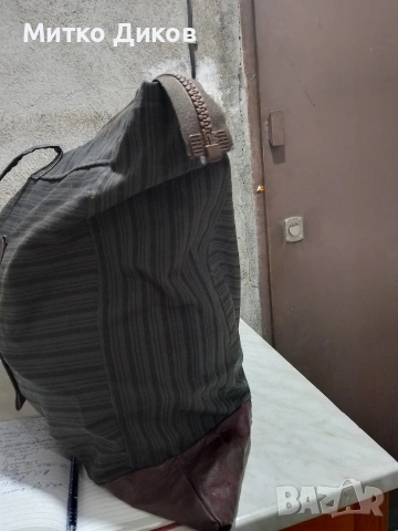 Голяма торба сак плат и кожа нов 62х48 см, снимка 3 - Чанти - 53512601
