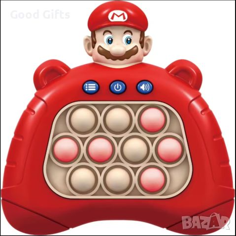 Игра POP IT със светлина и звук, Супер Марио, Червена, снимка 1 - Образователни игри - 45671739