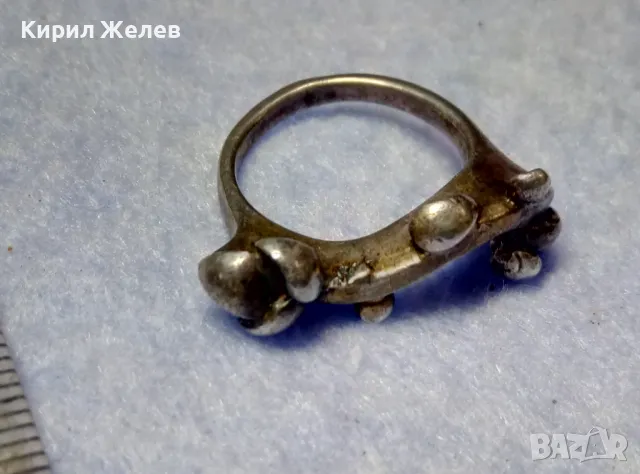 АРТ НУВО СТИЛ ДИЗАЙНЕРСКИ СРЕБЪРЕН ПРЪСТЕН ОКСИДИРАНО СРЕБРО 925 РЪЧНА ХУДОЖЕСТВЕНА ИЗРАБОТКА 49286, снимка 11 - Пръстени - 50416836