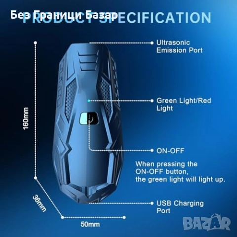 Ново Ултразвуково устройство против лай за кучета USB 15-25kHz променлива честота, снимка 8 - За кучета - 54207447