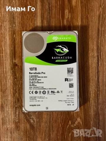 Seagate BarraCuda Pro 10TB – Висок клас HDD / 7200 rpm / 256MB Cache, снимка 2 - Твърди дискове - 52459725