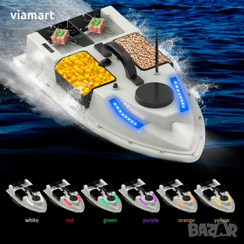 Лодка за захранка с GPS Flytec D19 - Бяла, 12000 mAh, 4 контейнера, сак за съхранение, снимка 8 - Стръв и захранки - 50526644