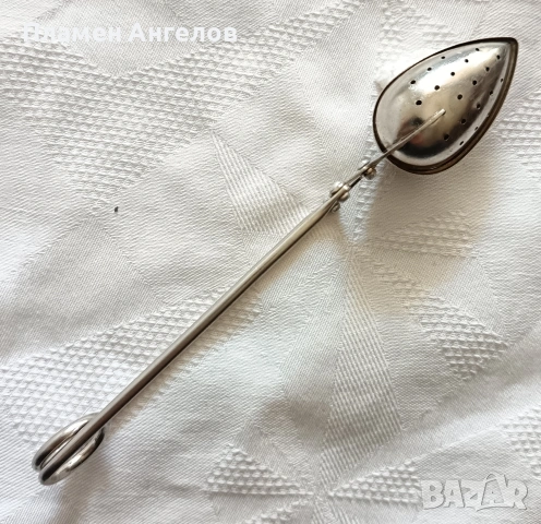 Винтидж Инфузер, Лъжичка, Цедка за чай, снимка 5 - Антикварни и старинни предмети - 53689015