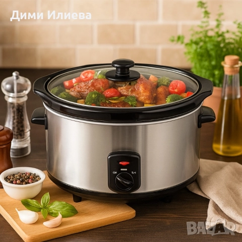 Slow Cooker тенджера Royalty Line SLC1012/SLC1013 – спестява време, съхранява вкуса, снимка 1