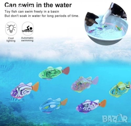 🐠 Интерактивна Робо Рибка – Плува, Свети и Се Активира от Сензор (За Вашето Дете/Котка), снимка 5 - Играчки за стая - 52792149