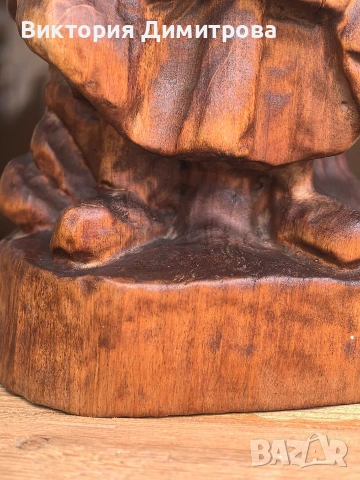 Дървена фигура " Момичето с гъска" , снимка 6 - Декорация за дома - 53599462