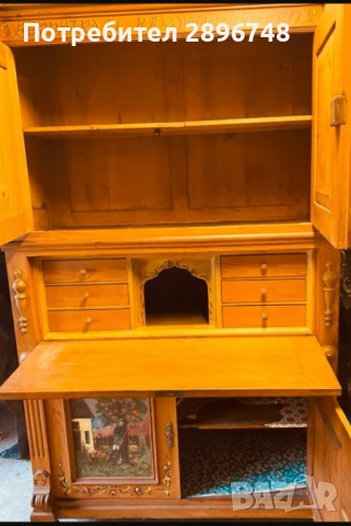 Шкаф писалище с рисувани картини., снимка 2 - Шкафове - 50473688