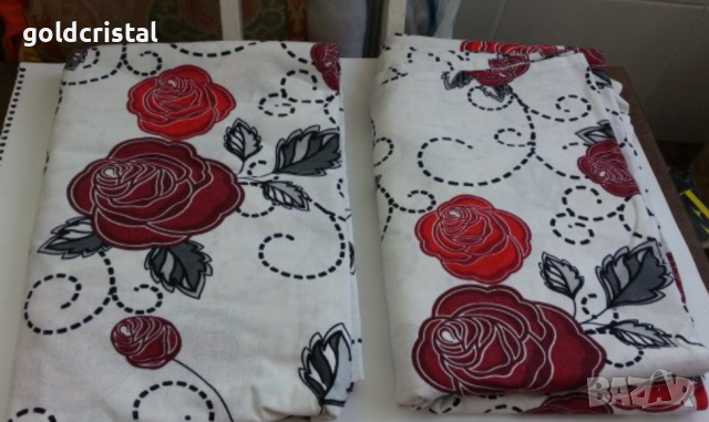 Спален комплект червени рози памук , снимка 1 - Спално бельо - 16073881