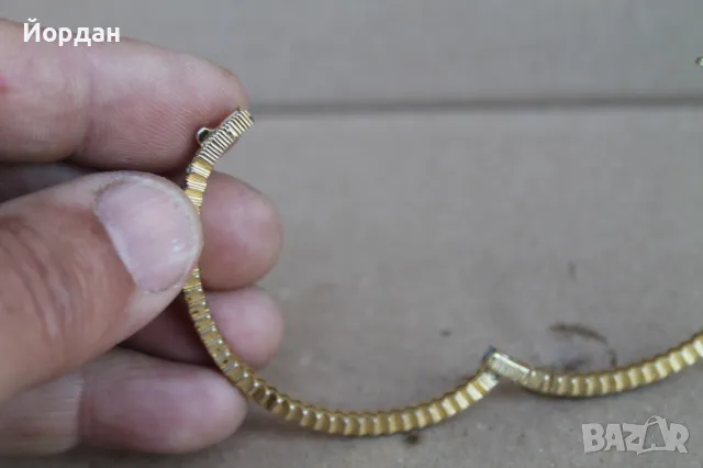 Дамска сребърна позлатена гривна с камъни, снимка 9 - Гривни - 50209958