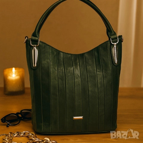 Дамска чанта с голямо отделение и елегантен дизайн, снимка 4 - Чанти - 51884472