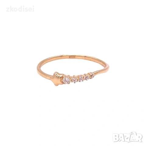 Златен дамски пръстен 0,90гр. размер:54 14кр. проба:585 модел:38826-5