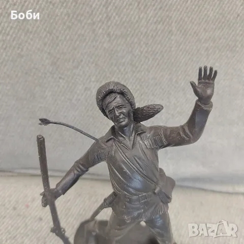 Стара Рядка Пластмасова Голяма Фигурка Каубой Трапер, снимка 7 - Колекции - 50239843