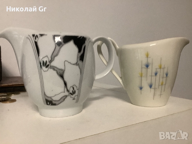 Кани порцелан  сметана  производство Германия  отличен състояние цена за 2 броя, снимка 3 - Антикварни и старинни предмети - 52583050